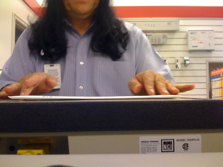 the postal worker that processed our absentee ballots.  if they go missing this is the person we'll go after.